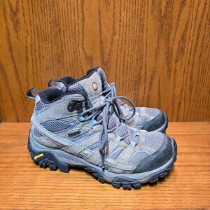 Merrell Moab 2 Mid Women's Sz 8.5W Waterproof Hiking Trail Boots Granite J06054W